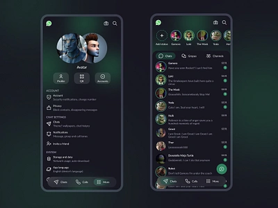 WhatsApp Redesign appdesign design illustration messenger mobile product productdesign ui ux