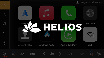 Helios Infotainment Design graphic design infotainment ui ux