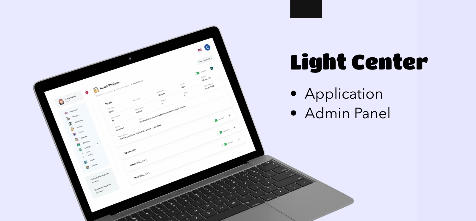 light center application appdesign application awesome design best ui design ui ui design web design