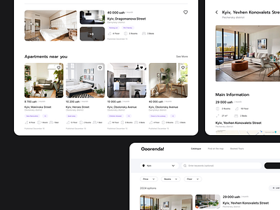 Website for long term rental design rental ui ux website