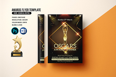 Oscar Award Night Flyer acoustic flyer award night award party club dj party event fashion show invitation ms word music music concert musical party night party oscar award flyer oscar award party party flyer photoshop template poster retro music retro party