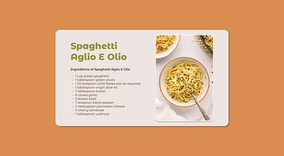 Daily UI #040 - Recipe or Food Order figma recipe ui ui challenge ui design