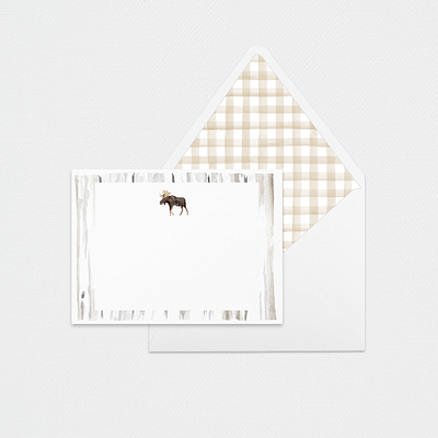 The Lone Bull, Notecard + Envelope Set design graphic design