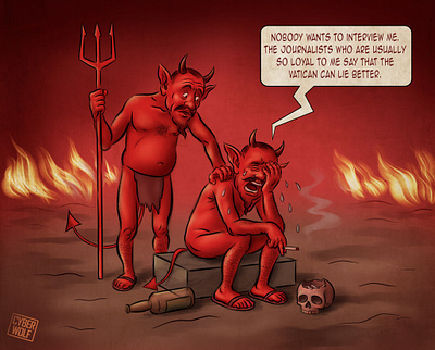 Jobless Devil cartoon character design comics drawings graphic design illustration political cartoon