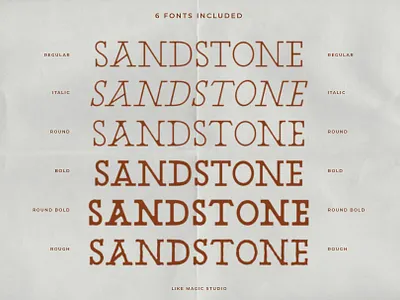 Sandstone - Western Inspired Typeface bold italic rough round rustic serif slab serif southwest typeface typography western