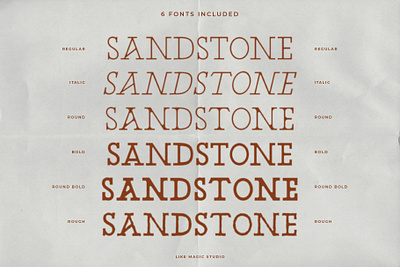 Sandstone - Western Inspired Typeface bold italic rough round rustic serif slab serif southwest typeface typography western