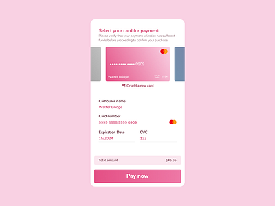 Daily UI - Challenge #02 / Card Checkout dailyui day02 graphic design ui uiux