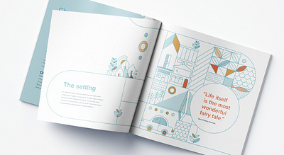 The Boroughs branding brochure design illustration illustrator linework