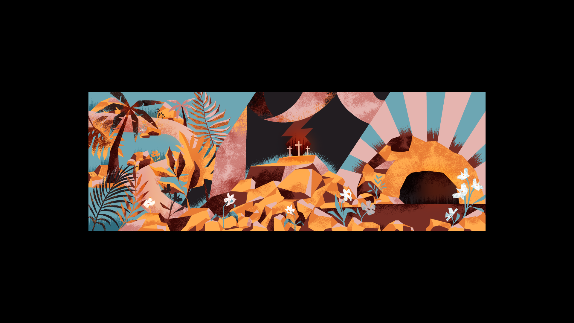 Sound City Bible Church Holy Week church cross easter good friday holy week illustration jesus nature palm sunday palms resurrection sermon series texture tomb