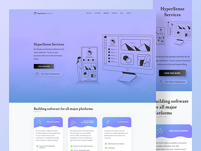 Website: Services - Landing Page branding cards categories data design devops graphic design hero illustration landing page services startup ui ux vector web development