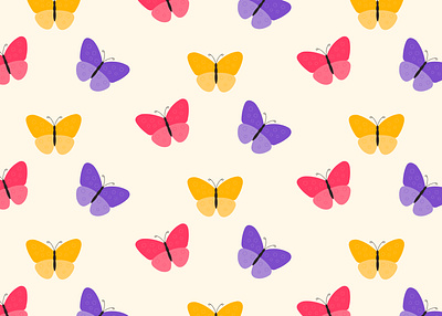 Colorful Butterflies Pattern abstract beautiful birds butterflies butterfly cartoon childish colorful doodle fabric girlish illustration insects nature pattern retro seamless summer vector wallpaper