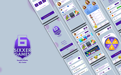 6ixxer Games 6ixxer branding card game design game design illustration lud ludo poker rummy teenpatti ui
