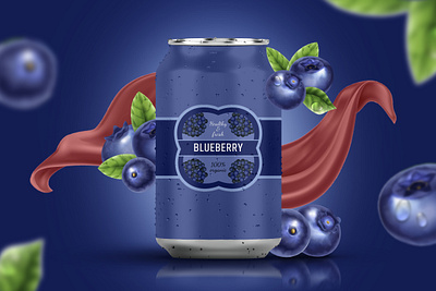 Product advertisment design - blueberry drink mockup advertisment branding graphic design mockup poster product ui