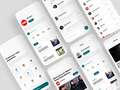 AI News Aggregator App app app design application design article breaking news design latest news minimal mobile mobile app mobile app design mobile news mobile ui design news news app newslater newspaper product design social app ui