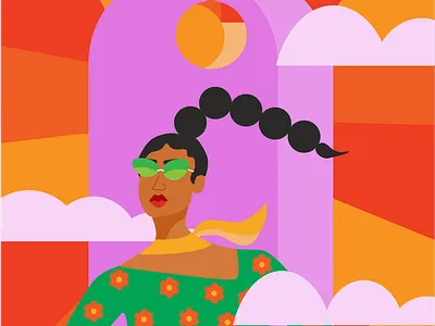 A woman's Art is a journey of self-discovery. animation graphic design