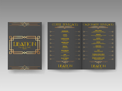 Libation bar brochure | Brochure A4 Design | CorelDraw Design animation branding design graphic design illustration logo motion graphics pattern ui vector