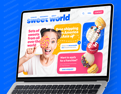 Online store of sweets – Магазин сладостей с доставкой branding design graphic design landing logo ui ux web design