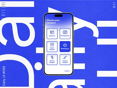 Daily UI 099 - Categories app application branding categories category challenge chose daily dailyui design gradient icon icons mobile profile select selection ui ux web