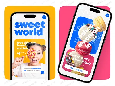 Сandy delivery landing – Магазин сладостей с доставкой branding design graphic design landing logo ui ux web design