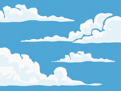 Amongst the Clouds billowing blue calm clouds cloudy creative cumulus graphic design illustration illustrator inspiring outside sky vector