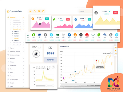 Crypto Dashboard Design banking app cards crypto crypto dash dashboard design ethereum finance financial financial app interface app revenue revenue dashboard statistics ui ux web dashboard web project web system