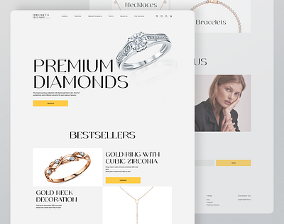 Online jewelry store Web design / Figma Animation branding design figma graphic design illustration ui web web design 웹디자인