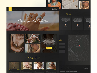 Luxury Jewels - Website UI Design for jewelry shop branding design ecommerce graphic design graphics illustration jewelry landing page logo motion graphics section ui uiux userexperience userinterface ux vector webdesign