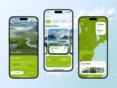 Placer - mobile app concept app design map mobileapp placeapp travelapp ui uiu ux