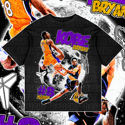 Kobe Bryant Vintage Rap Tee Bootleg Design basketball bootleg bootleg design bootleg tshirt branding design graphic design illustration kobe kobe bryant mamba nba rap tee ui