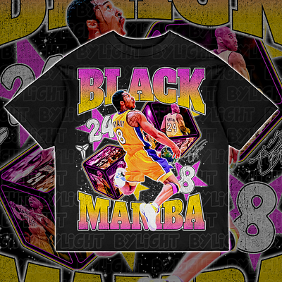 Black Mamba Vintage Rap Tee Bootleg Design basketball black mamba bootleg bootleg design bootleg tshirt branding bryant design graphic design illustration kobe bryant mamba nba rap tee ui