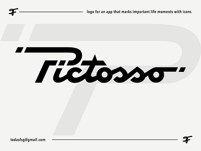 Pictosso art bold branding calligraphy custom design flow iconic icons identity lettering logo logomark minimal picasso retro smart type unique wordmark