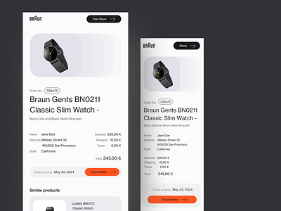 Braun Watches Email Redesign braun clean design flat graphic elements minimal patterns redesign simple ui uidesign