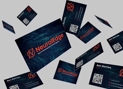 Neural Edge Business Cards ai branding business cards logo logo design marketing