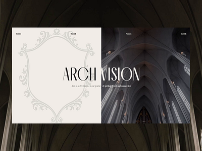 ArchVision beige ui ux web design web site