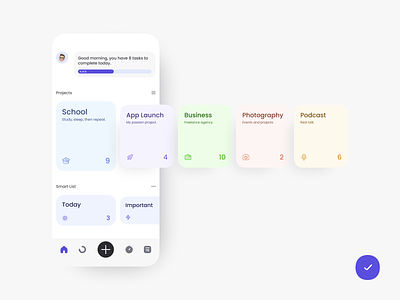 DO – Home Screen app card layout checklist clean color colors design do icons iphone list minimal mobile product design project simple to do typography ui ux