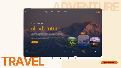Travel Website Design | Trave adventure app app design graphic design travel travel website ui uiux ux web web design website website design