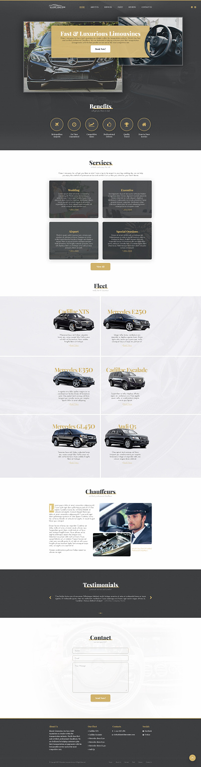Luxury Limousine Website Design: Ride in Style Online sleek website ui unforgettable experience