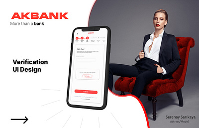 UI Design | AKBANK app app design black branding graphic graphic design logo mobile mobile app motion graphics red ui uiux ux verification visual design white