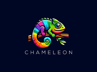 Chameleon Logo chameleon chameleon design chameleon logo chameleon vector logo chamelons colorful chameleon design eagle logo eagles logo illustration lion logo lions lions logo
