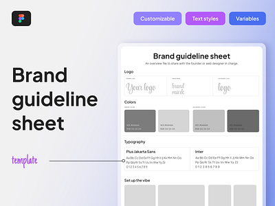 Brand guideline sheet template brand guidelines sheet branding guide template