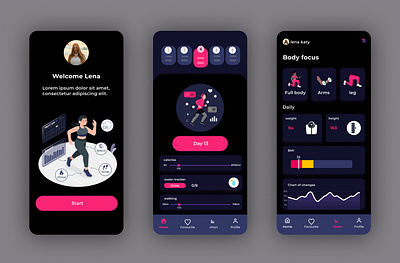 Fitness App app application figma fitness fitness app ui uiux