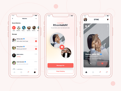 DATING APP - MOBILE datingapp design exploration figma mobileapp ui ux