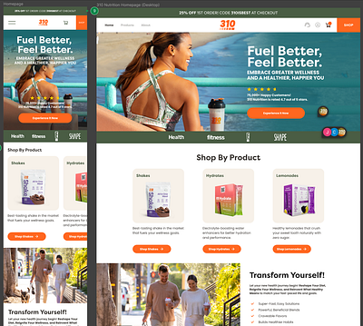 New 310 Nutrition Website (WIP) branding design graphic design graphicdesign illustration logo typography ui ux vector