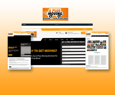 A Plus Moving branding design figma graphic design logo photoshop ui webdevelopment