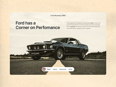 Ford Mustang 1969 | UI Design Exploration 1969 90s art brand car design driver garage gradient graphic illustration logo mustang old ui uidesign uiux userintarface uxdesign vintage