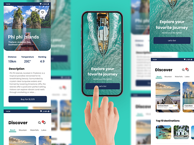 UI design for a travel company, enjoy! creative design interactive mobile ui ux