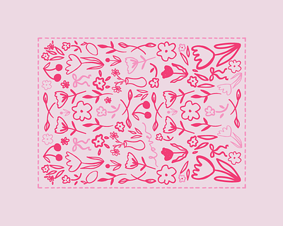 petal love illustration branding branding inspo color palette feminine illustration floral illustration flowers girl girly illustration graphic design illustration love pattern pattern design pink pink color palette