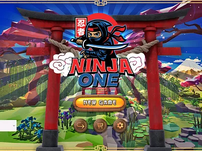 NinjaOne mobile game screens, controls and UI design branding design game game design graphic design graphicdesign logo mobile game ui ux
