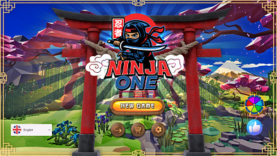 NinjaOne mobile game screens, controls and UI design branding design game game design graphic design graphicdesign logo mobile game ui ux