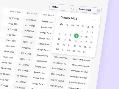 Fitness CRM UI/UX Design | Altum Software calendar design crm crm design crm development crm for fitness crm for fitness industry crm for sports data design database database design f45 fitness crm development sports crm uiux for crm uiux for database